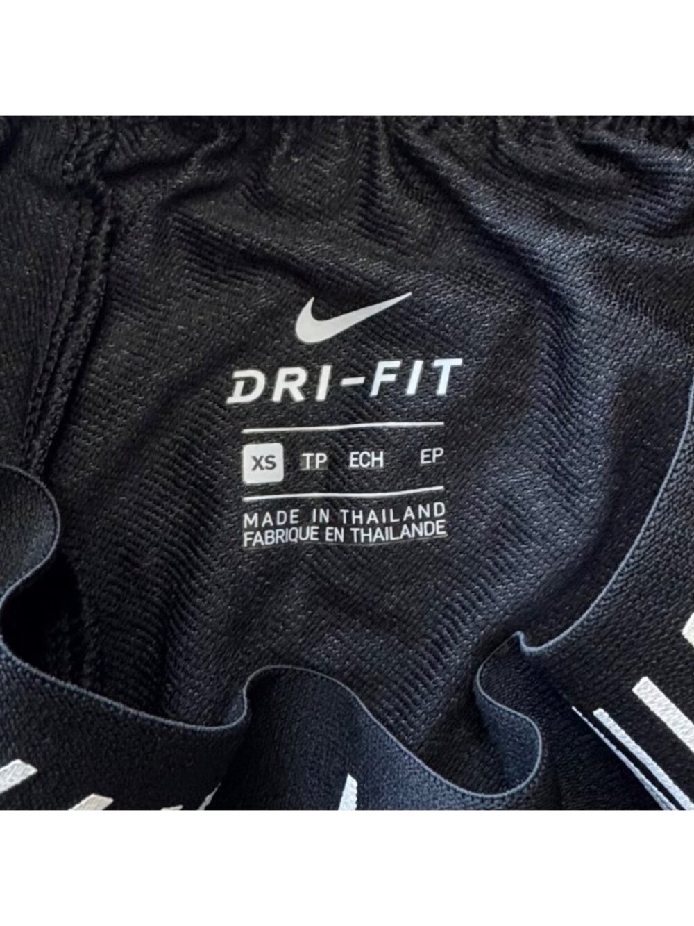 NIKE Dri-Fit Athletic Shorts Girls XS 6X Gray Logo Waistband Gym Volleyball Yoga - Picture 4 of 5